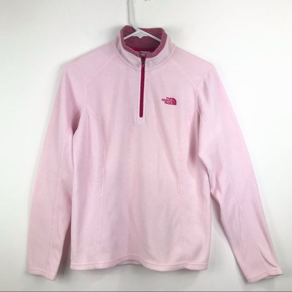 The North Face Tops - SOLD The North Face Pink Polartec 1/4 Zip Fleece